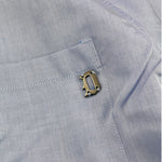 Dondup Camicia Tinta Unita con Manica Lunga per Bambino DMCA003 AZZURRO DONDUP 