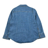 Dondup Camicia Manica Lunga Tinta Unita In Denim per Bambino DMCA043 AZZURRO DONDUP 