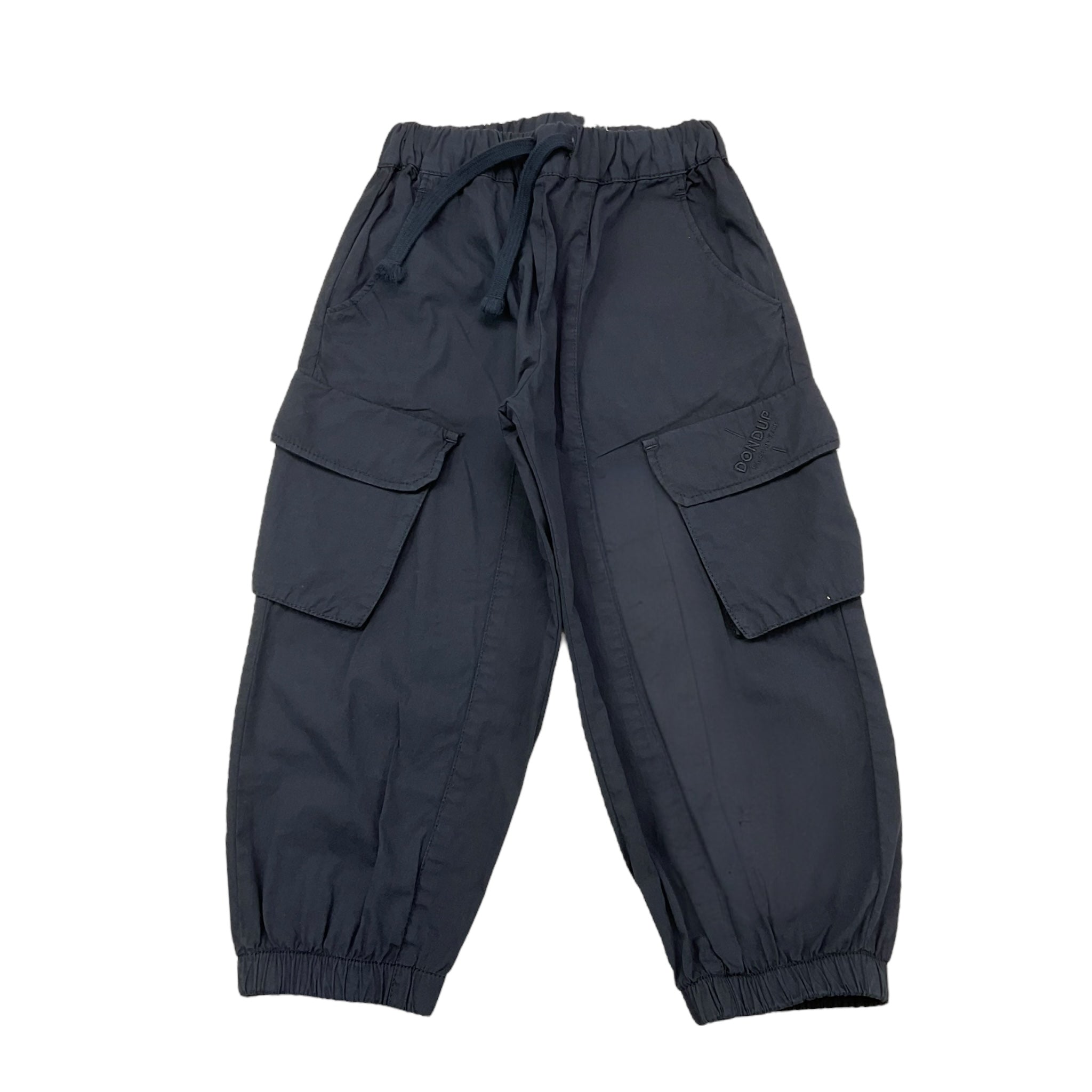 Dondup Pantalone Tinta Unita con Elastico In Vita per Bambina DMPA112 BLU DONDUP 