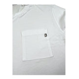 Dondup T-Shirt Girocollo Tinta Unita con Taschino per Bambino DMTS039 BIANCO DONDUP 