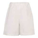 Dou Dou Short Tinta Unita con Elastico In Vita per Bambina DQ6P59 BIANCO DOU DOU 