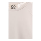 Dou Dou Felpa Chiusa Girocollo Tinta Unita per Bambina DW4A30 PANNA DOU DOU 