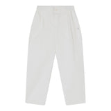 Dou Dou Pantalone Tinta Unita con Elastico In Vita per Bambina DW6P61 BIANCO DOU DOU 