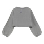 Dou Dou Felpa Chiusa Crop Tinta Unita per Bambina DW4A00 GRIGIO DOU DOU 