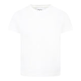 Dou Dou T-Shirt Girocollo Tinta Unita per Bambina DW8P41 BIANCO DOU DOU 