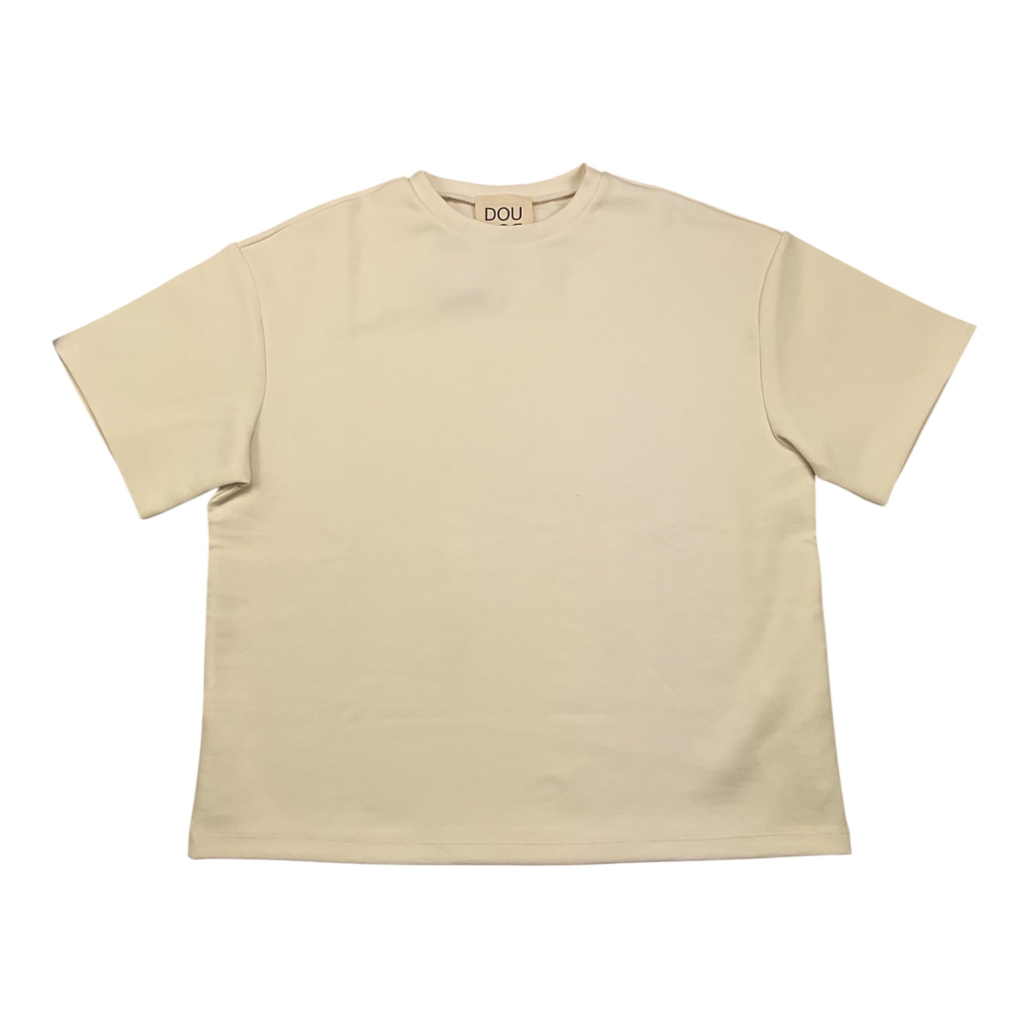 Dou Dou T-Shirt Girocollo Tinta Unita per Bambina DW8P61 PANNA DOU DOU 