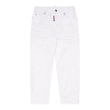 Dsquared2 Jeans Tinta Unita con 5 Tasche per Bambino DQ0501 BIANCO DSQUARED2 