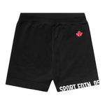 Dsquared2 Bermuda Felpa Tinta Unita con Logo per Bambino DQ0667 NERO DSQUARED2 