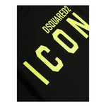 Dsquared2 T-Shirt Girocollo Tinta Unita con Stampa per Bambino DQ1697 NERO DSQUARED2 
