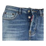 Dsquared2 Jeans Tinta Unita con 5 Tasche per Bambino DQ2252 BLU DSQUARED2 