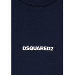 Dsquared2 T-Shirt Girocollo Tinta Unita con Stampa per Bambino DQ2478 BLU DSQUARED2 
