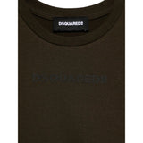 Dsquared2 T-Shirt Girocollo Tinta Unita con Stampa per Bambino DQ2478 VERDE DSQUARED2 