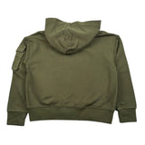 Dsquared2 Felpa Chiusa con Cappuccio Tinta Unita per Bambino DQ2735 VERDE DSQUARED2 