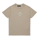 Dsquared2 T-Shirt Girocollo Tinta Unita con Stampa per Bambino DQ2743 BEIGE DSQUARED2 