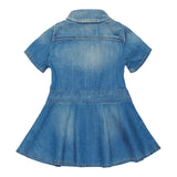Dsquared2 Abito Mezza Manica In Denim tinta unita Blu per Neonata DQ2762 BLU DSQUARED2 