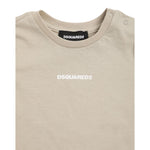 Dsquared2 T-Shirt Girocollo tinta unita con Stampa Beige per Neonato DQ2853XX BEIGE DSQUARED2 
