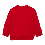 Dsquared2 Felpa Girocollo Tinta Unita con Stampa per Neonato DQ2860X ROSSO DSQUARED2 