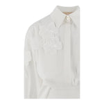 Elisabetta Franchi Abito Tinta Unita con Applicazioni per Bambina EFAB597 BIANCO ELISABETTA FRANCHI 