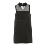 Elisabetta Franchi Abito Giromanica Tinta Unita con Brillantini per Bambina EFAB618X NERO ELISABETTA FRANCHI 