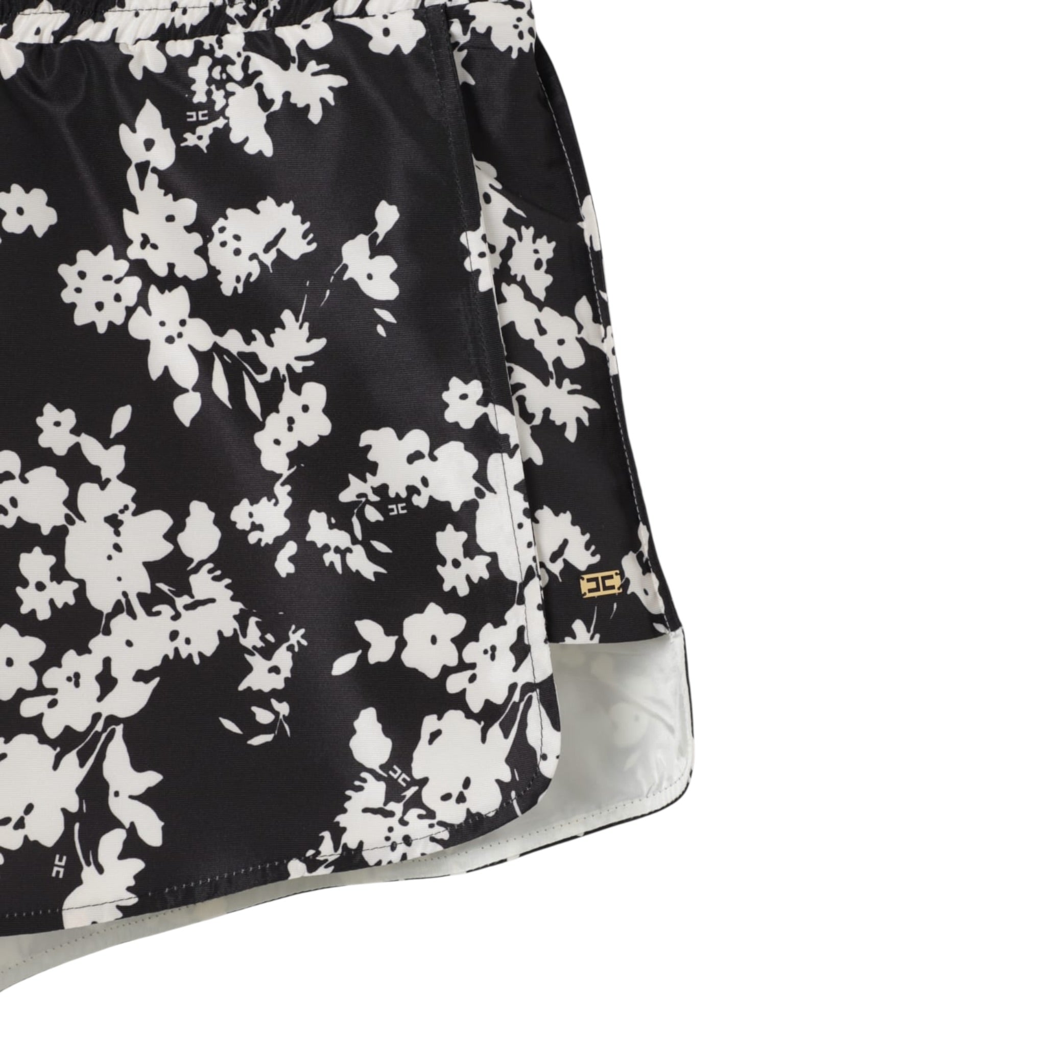 Elisabetta Franchi Short Tinta Unita Stampa Fantaisa per Bambina EFBE069X NERO ELISABETTA FRANCHI 