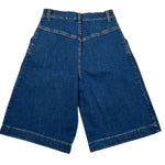 Elisabetta Franchi Short Bermuda Tinta Unita In Denim per Bambina EFBE071 BLU ELISABETTA FRANCHI 