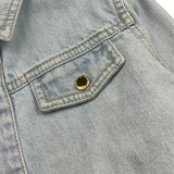 Elisabetta Franchi Giubbino In Denim Modello Crop con Bottoni per Bambina EFCA255 AZZURRO ELISABETTA FRANCHI 