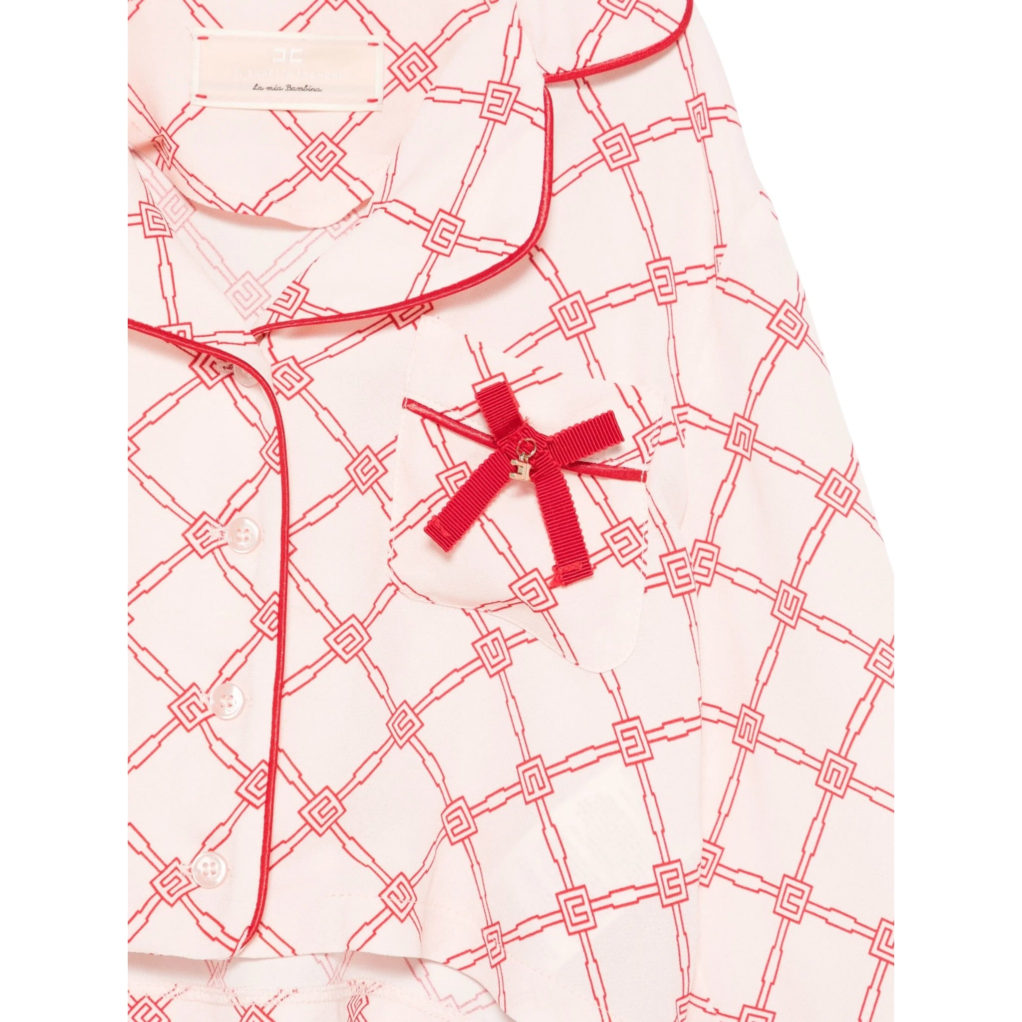 Elisabetta Franchi Camicia Manica Lunga Tinta Unita per Bambina EFCA259 ROSA ELISABETTA FRANCHI 