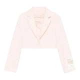 Elisabetta Franchi Giacca Tinta Unita Modello Crop per Bambina EFGCM64 ROSA ELISABETTA FRANCHI 