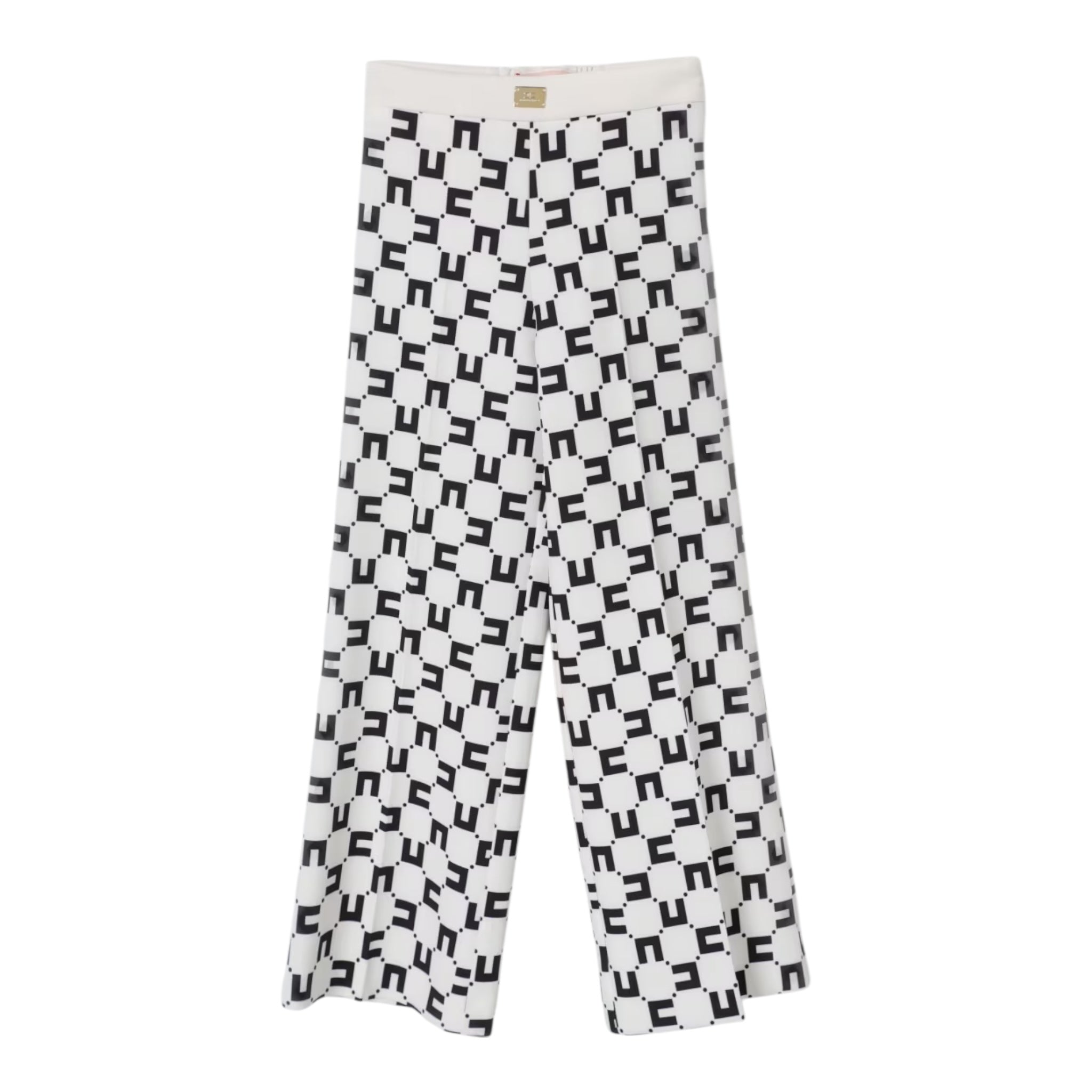 Elisabetta Franchi Pantalone Tinta Unita Modello Palazzo per Bambina EFPA230 PANNA ELISABETTA FRANCHI 