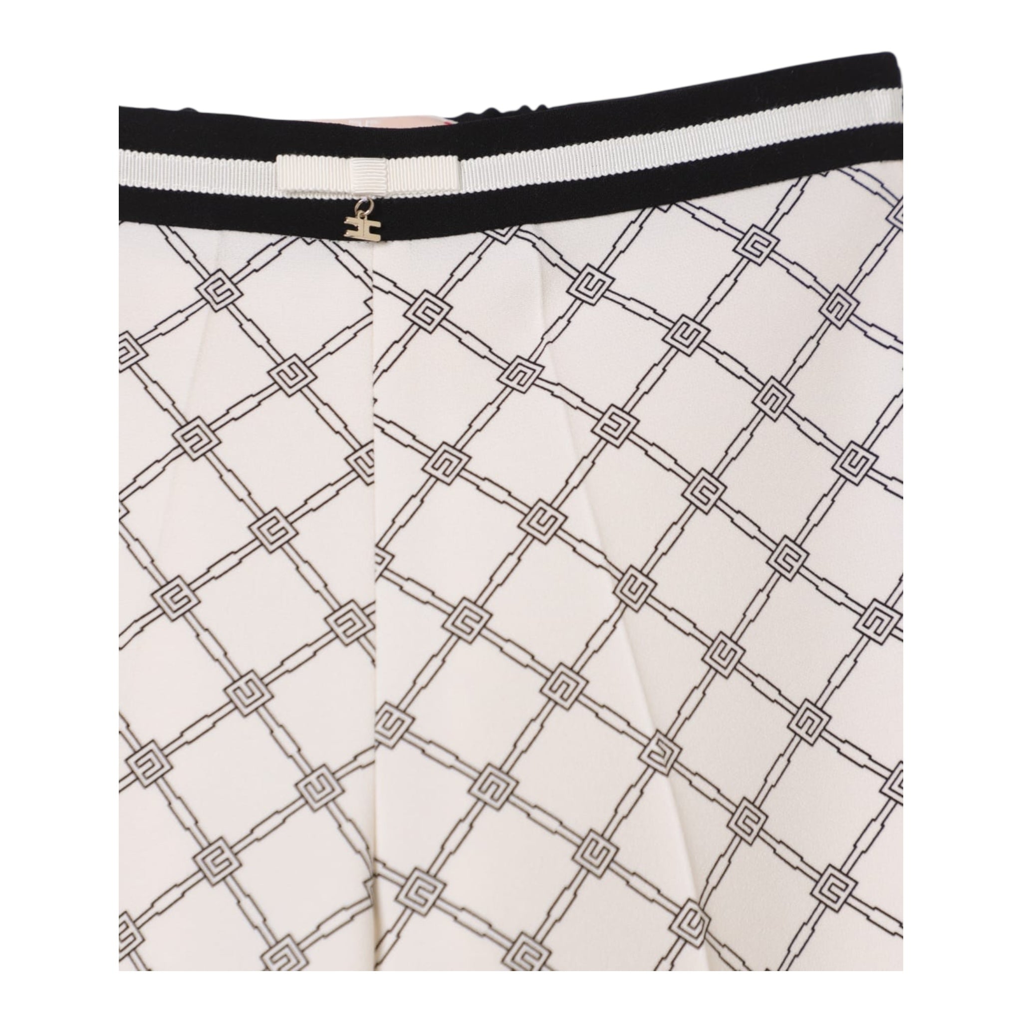 Elisabetta Franchi Pantalone Tinta Unita Modello Zampa per Bambina EFTA1000 AVORIO ELISABETTA FRANCHI 