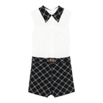 Elisabetta Franchi Tuta Giromanica Bicolore per Bambina EFTA100 BIANCO/NERO ELISABETTA FRANCHI 