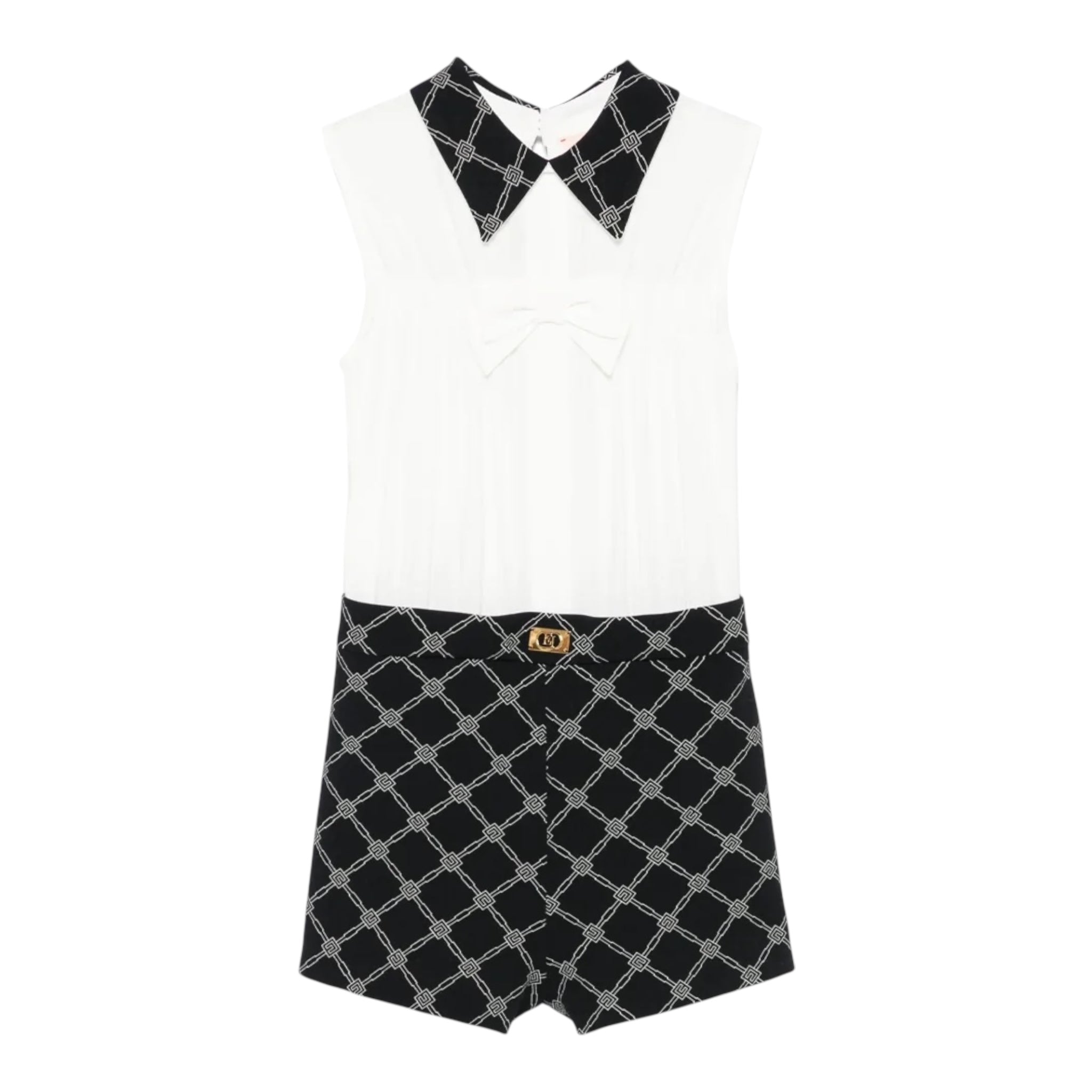 Elisabetta Franchi Tuta Giromanica Bicolore per Bambina EFTA100X BIANCO/NERO ELISABETTA FRANCHI 