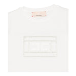 Elisabetta Franchi T-Shirt Girocollo Tinta Unita con Trafori per Bambina EFTS228X PANNA ELISABETTA FRANCHI 