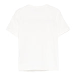 Elisabetta Franchi T-Shirt Girocollo Tinta Unita con Applicazioni Brillantini per Bambina EFTS239X BIANCO ELISABETTA FRANCHI 