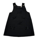 Elisabetta Franchi Abito Tinta Unita con Brillantini per Bambina EGAB190 NERO ELISABETTA FRANCHI 