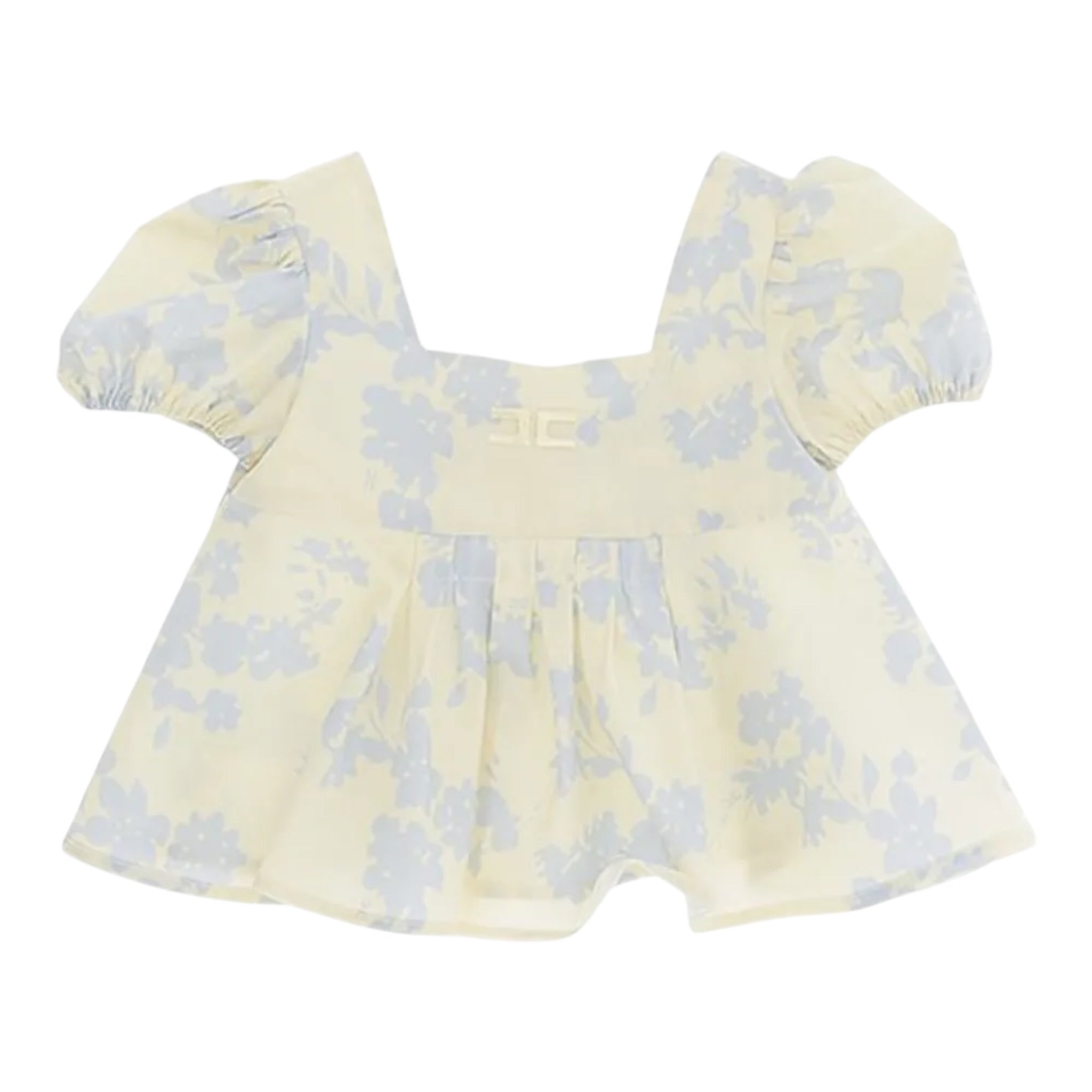 Elisabetta Franchi Top Tinta Unita con Fantasia per Bambina EGCA043J GIALLO ELISABETTA FRANCHI 