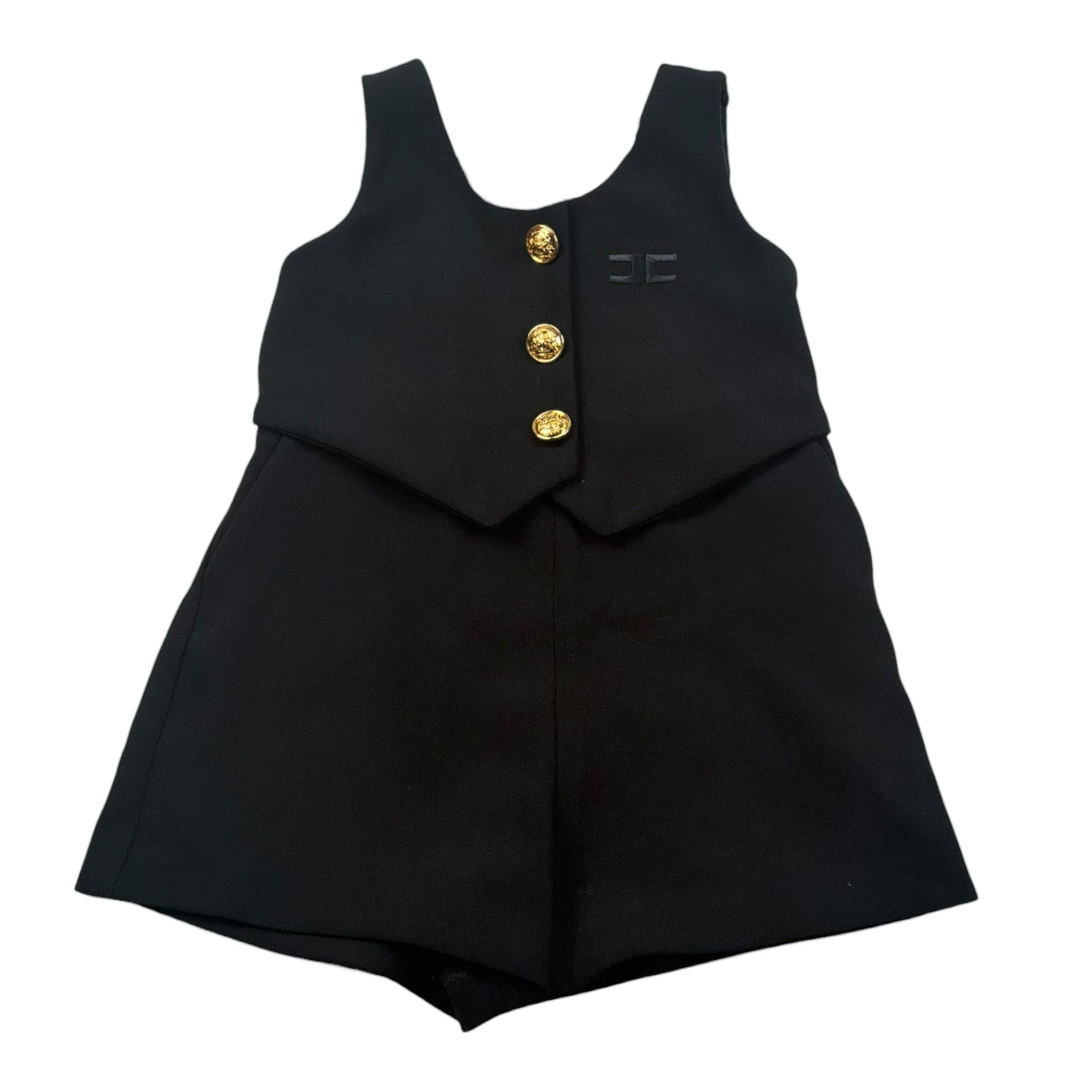 Elisabetta Franchi Tuta Intera Tinta Unita Giromanica  per Bambina EGTA006 NERO ELISABETTA FRANCHI 