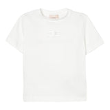 Elisabetta Franchi T-Shirt Girocollo Tinta Unita con Stampa per Neonata EGTS094 BIANCO ELISABETTA FRANCHI 