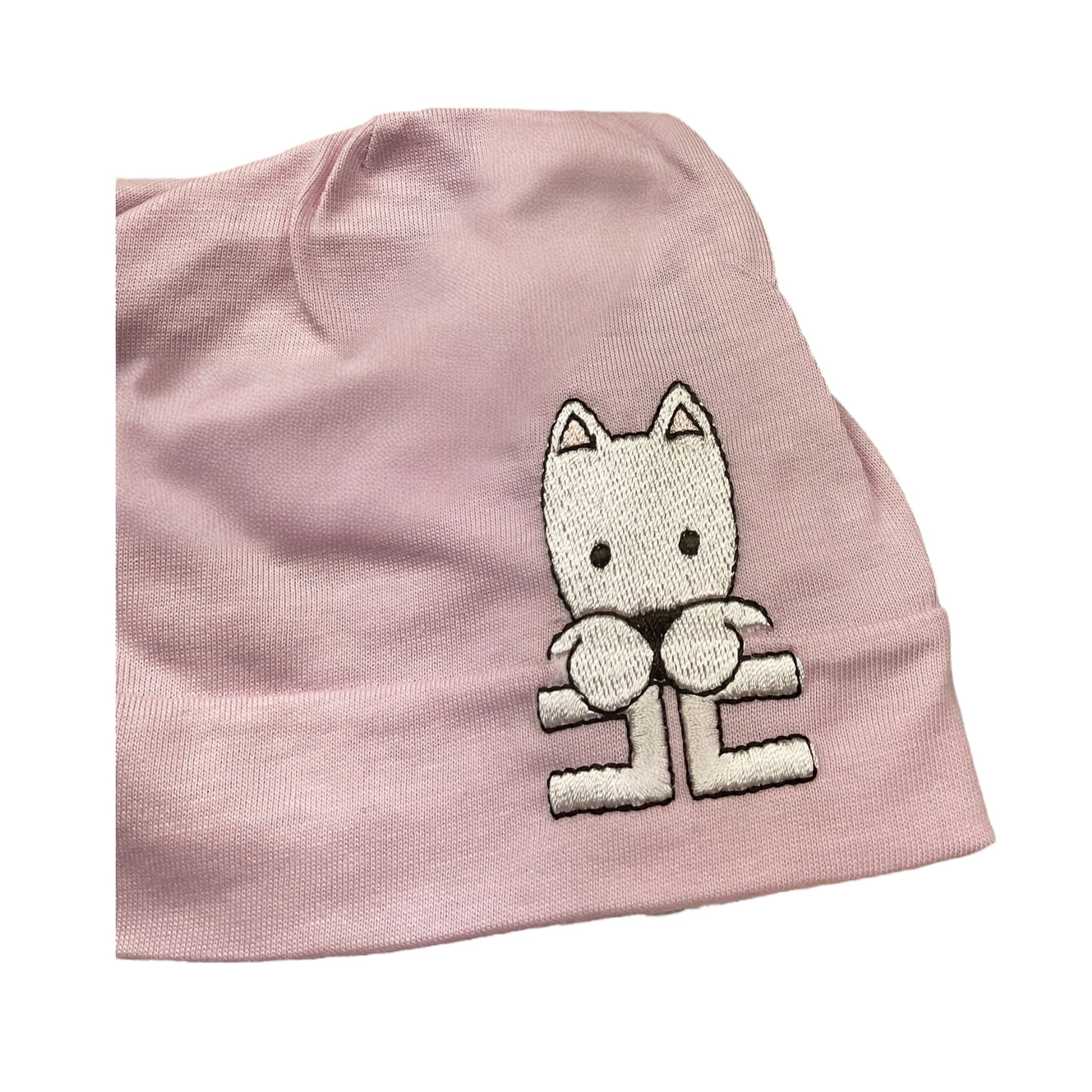 Elisabetta Franchi Cappello Tinta Unita con Ricamo per Neonata ENCP068 ROSA ELISABETTA FRANCHI 