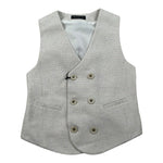 Emanuel Pris Gilet Tinta Unita con Microfantasia per Bambino EPC2088B BEIGE EMANUEL PRIS 