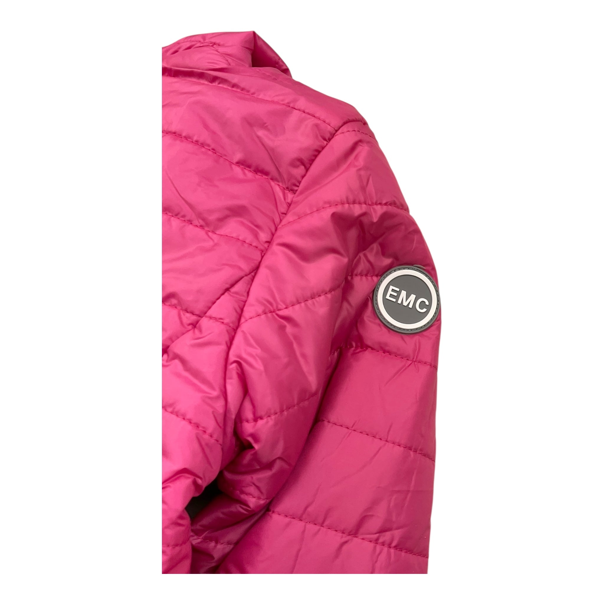 Emc Giubbino Tinta Unita con Cappuccio E Zip per Bambina AV1156 FUXIA EMC 