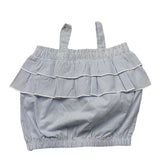 Emc Top Bicolore con Fantasia A Righe per Bambina BX2386 BIANCO/AZZURRO EMC 