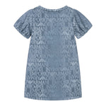 Emporio Armani Abito Manica Lunga Girocollo Tinta Unita con Lgo per Bambina 3D3A06 BLU EMPORIO ARMANI 