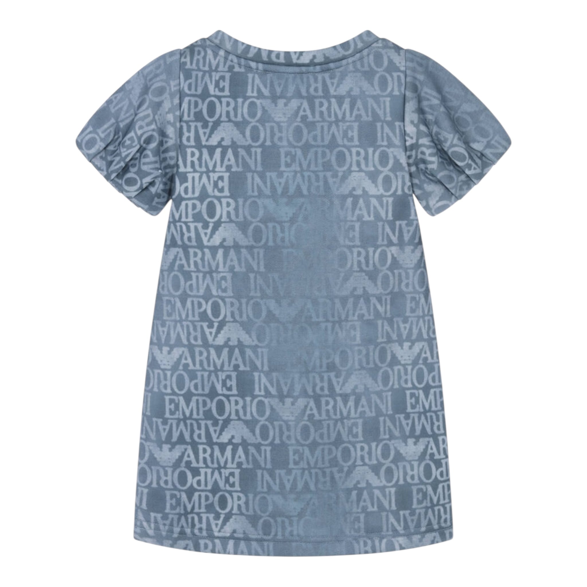 Emporio Armani Abito Manica Lunga Girocollo Tinta Unita con Lgo per Bambina 3D3A06 BLU EMPORIO ARMANI 