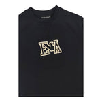 Emporio Armani T-Shirt Girocollo Tinta Unita con Logo per Bambina 3D4TJ6 BLU EMPORIO ARMANI 