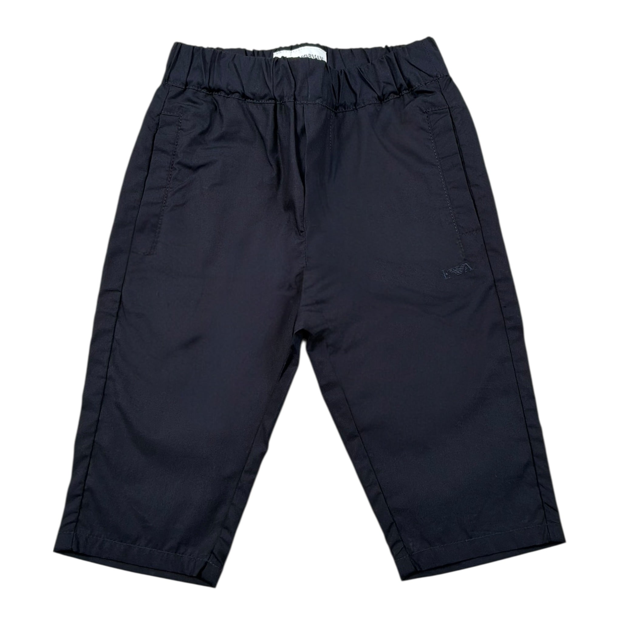 Emporio Armani Pantalone Tinta Unita con Elastico In Vita per Neonato 3RHPJ3 BLU EMPORIO ARMANI 