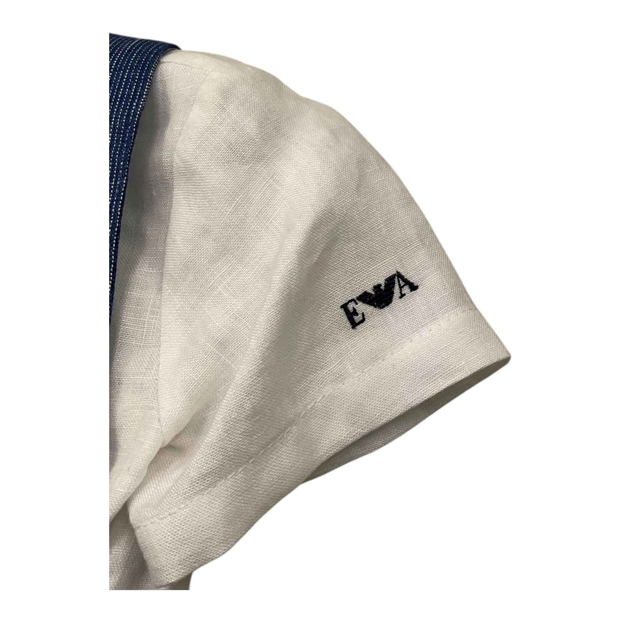 Emporio Armani Completo 2 Pezzi Camicia-Bermuda con Bretelle per Bambino 3RHVJ4J BIANCO/BLU EMPORIO ARMANI 