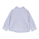 Emporio Armani Camicia Tinta Unita con Manica Lunga Fantasia A Righe per Neonato 6DHCJD AZZURRO EMPORIO ARMANI 
