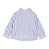 Emporio Armani Camicia Tinta Unita con Manica Lunga Fantasia A Righe per Neonato 6DHCJD AZZURRO EMPORIO ARMANI 