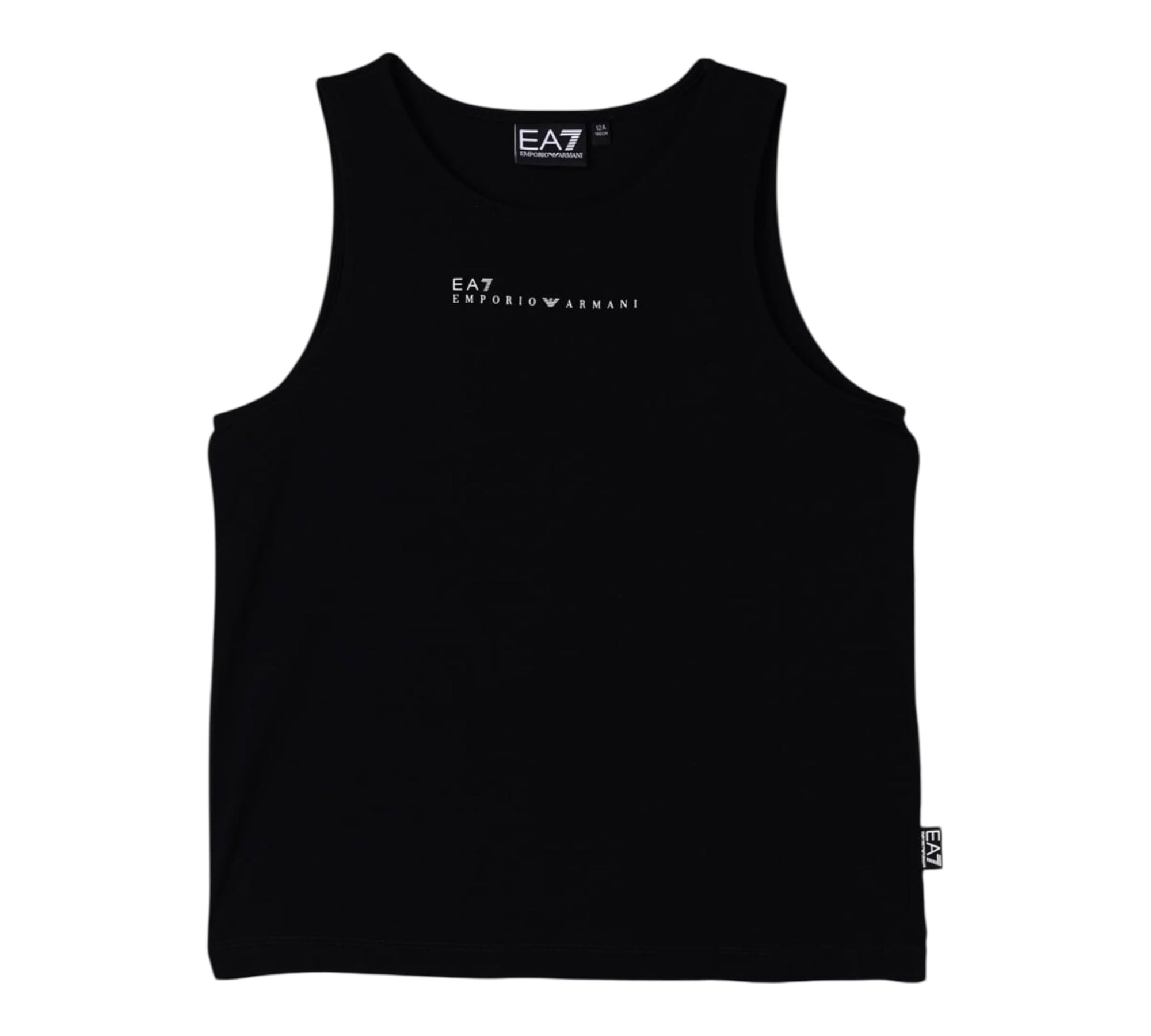 Emporio Armani Canotta Tinta Unita con Logo per Bambina 7G000035 NERO EMPORIO ARMANI 